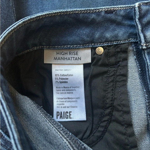 Paige High Rise Manhattan Jeans - Picture 4 of 6